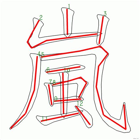 嵐 筆劃|嵐的解釋